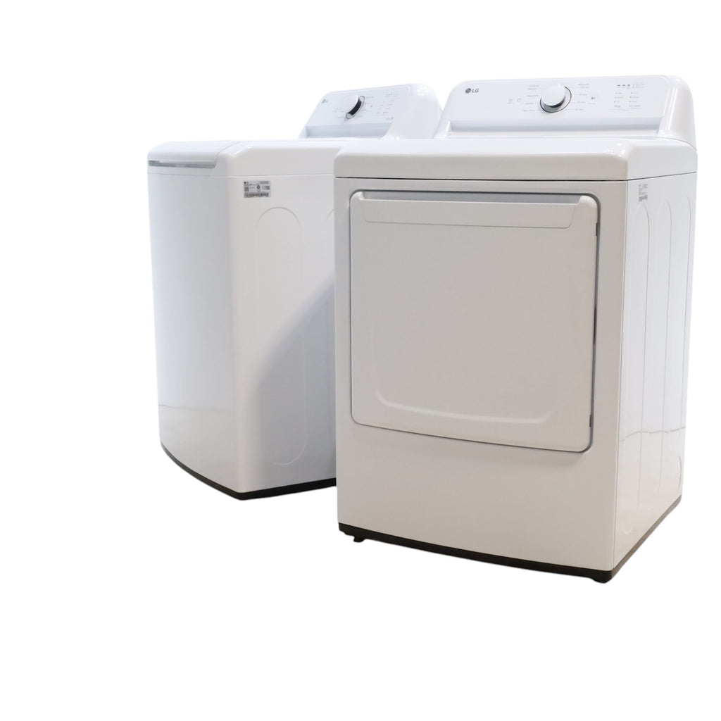 Pictures of ENERGY STAR LG 4.1 cu. ft. Top Load Washing Machine with 4-Way Agitator and ENERGY STAR LG 7.3 cu. ft. Gas Dryer with Smart Diagnosis - Open Box - Neu Appliance Outlet - Discount Appliance Outlet in Austin, Tx
