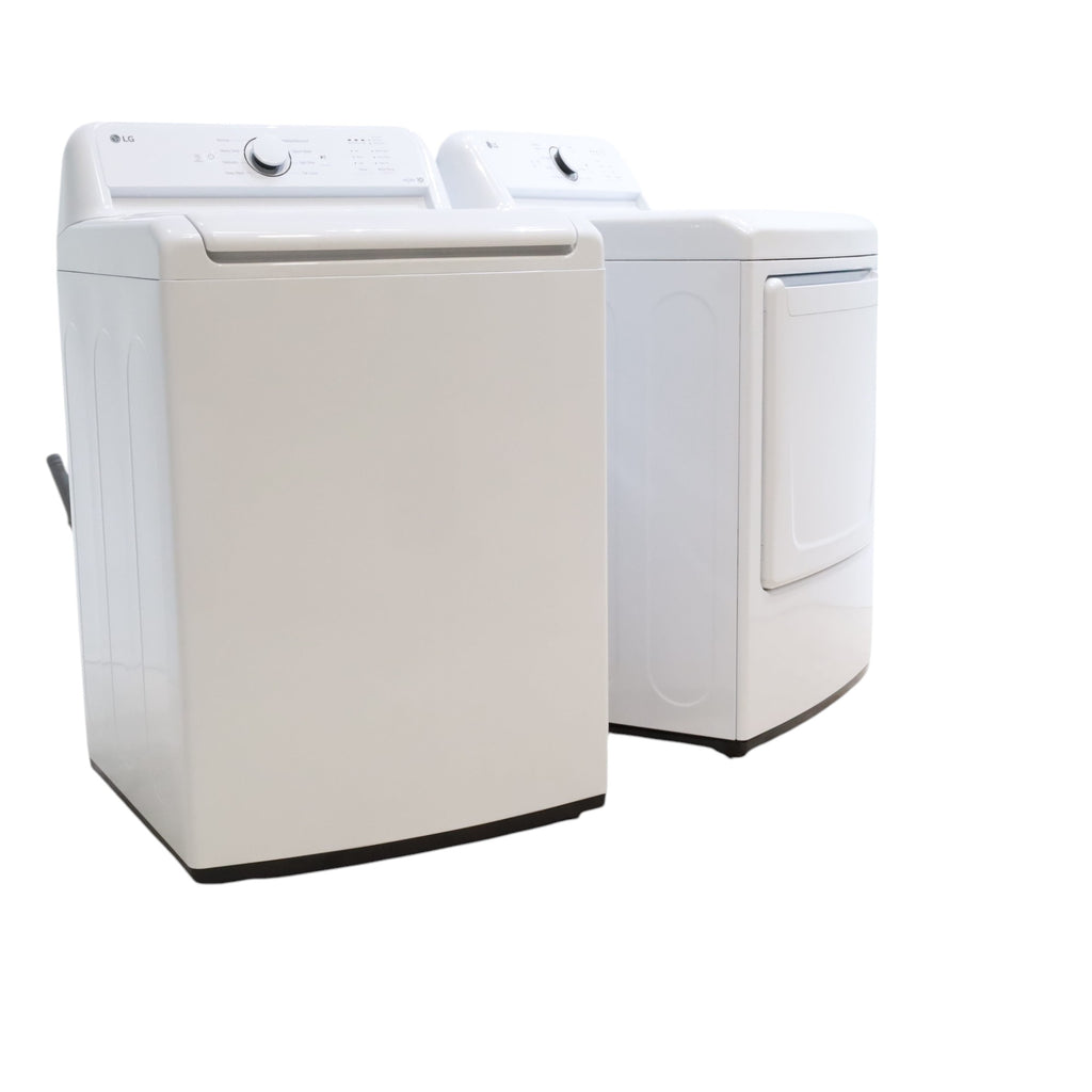 ENERGY STAR LG 4.1 cu. ft. Top Load Washing Machine with 4-Way Agitator and  ENERGY STAR LG 7.3 cu. ft. Gas Dryer with Smart Diagnosis - Open Box