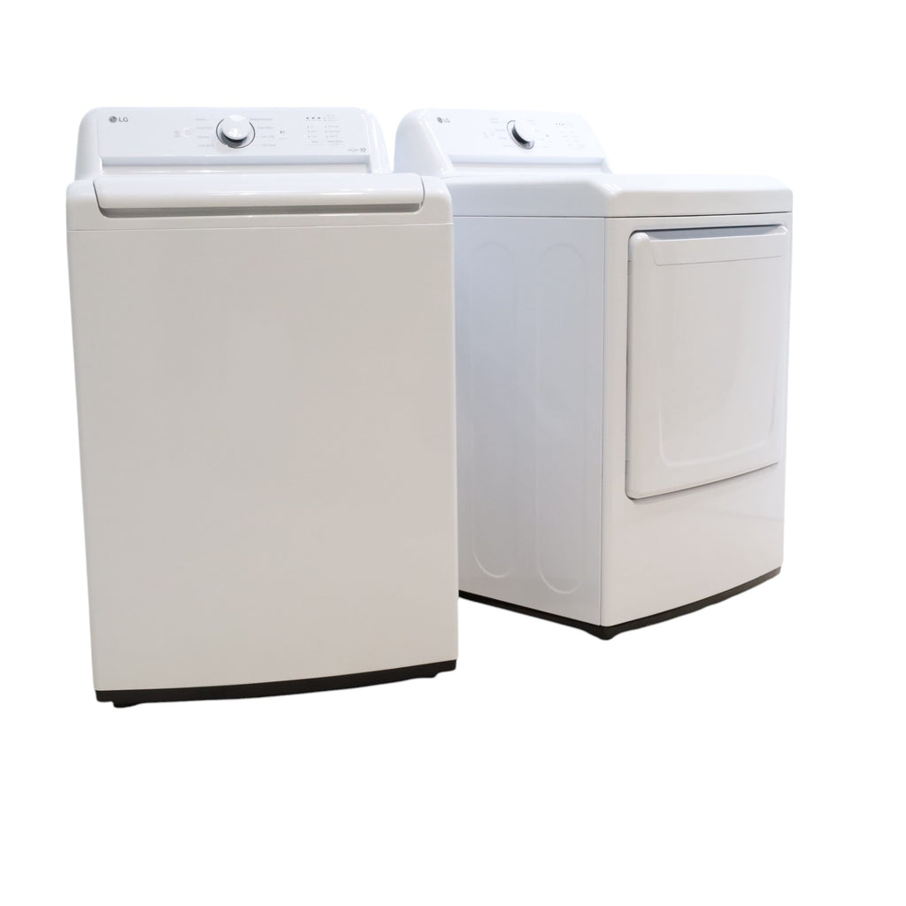 ENERGY STAR LG 4.1 cu. ft. Top Load Washing Machine with 4-Way Agitator and  ENERGY STAR LG 7.3 cu. ft. Gas Dryer with Smart Diagnosis - Open Box