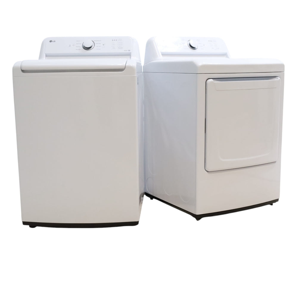ENERGY STAR LG 4.1 cu. ft. Top Load Washing Machine with 4-Way Agitator and  ENERGY STAR LG 7.3 cu. ft. Gas Dryer with Smart Diagnosis - Open Box