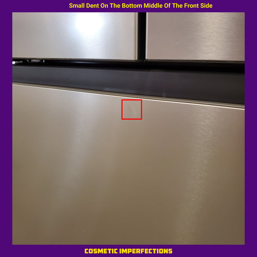 Whirlpool 31 cu. ft. Standard Depth French Door Refrigerator in Fingerprint Resist Stainless Finish w/ Interior Dispenser WRFF3336SZ - Scratch & Dent (Moderate)