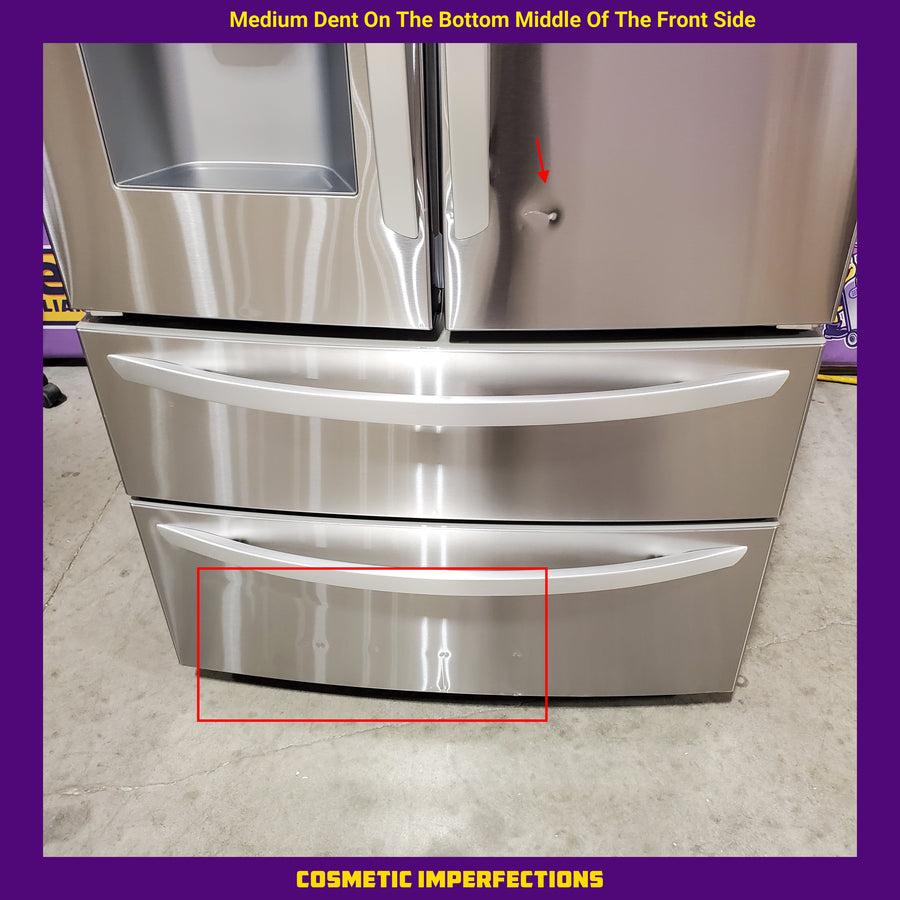 LG 27.8-cu ft 4-Door French Door Refrigerator with Dual Ice Maker in Fingerprint Resistant Steel LRMXS2806S - Scratch & Dent (Moderate)