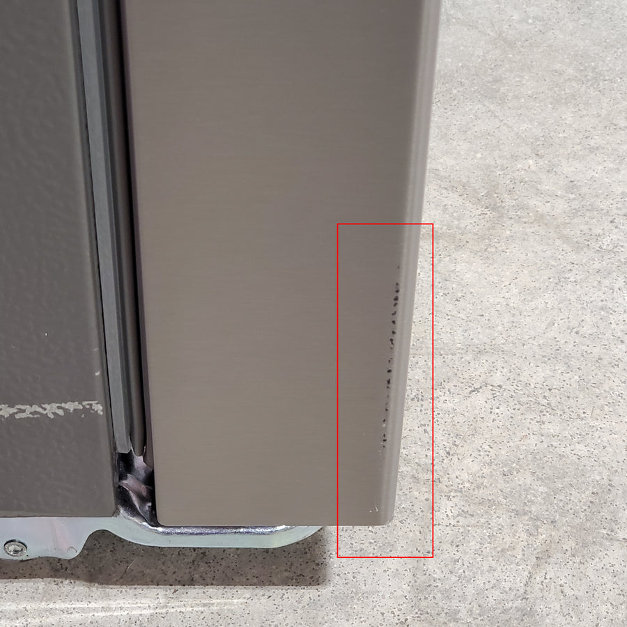 Hisense Counter Depth Bottom Freezer 17.2 Cu. Ft. Refrigerator with LED Lighting and Super Cool and Super Freeze in Fingerprint Stainless Steel 24SD053 - HRB171N6ASE - Scratch and Dent (Minor)