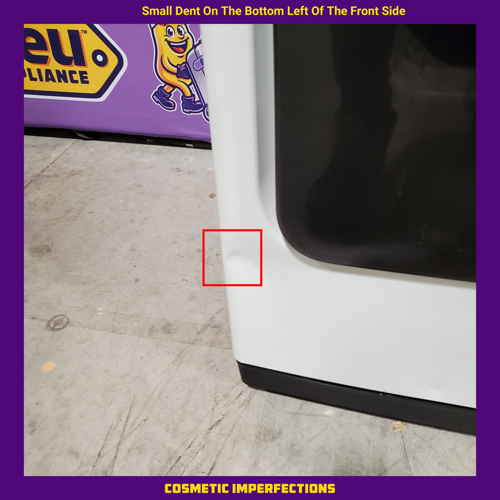 Pictures of Samsung Extra Large Steam Cycle Vented Electric Dryer Energy Star Certified in Ivory 1CR02123 - DVE55A7300E - Scratch & Dent (Moderate) - Neu Appliance Outlet - Discount Appliance Outlet in Austin, Tx