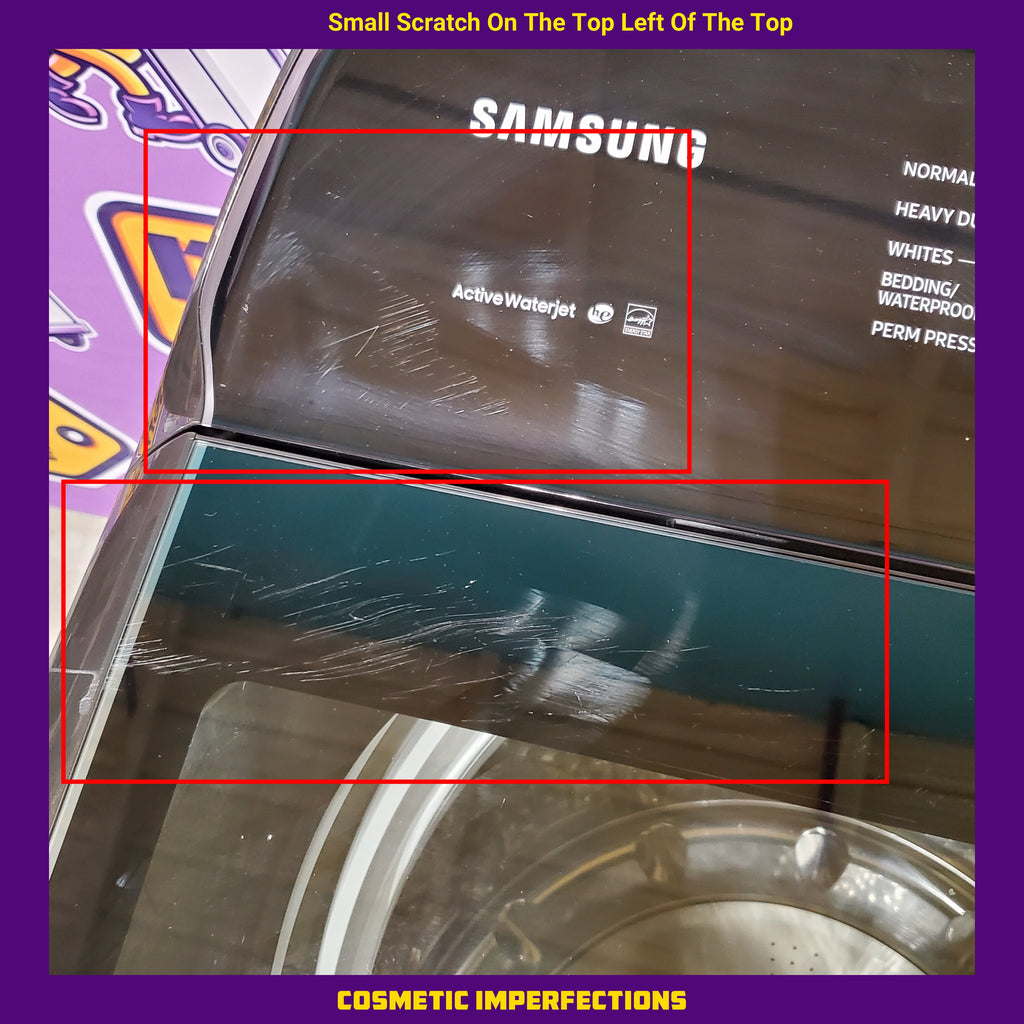 Pictures of Samsung 5.4 cu. ft. Top Load Washer with Active WaterJet in Black Stainless Steel WA54R7200AV - Certified Refurbished - Neu Appliance Outlet - Discount Appliance Outlet in Austin, Tx