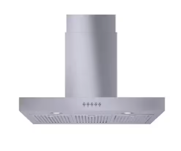 Vissani Lora 350 CFM Convertible T-Shape Wall Mount Range Hood in Stainless Steel with Charcoal Filters and LED Lighting 25132SD377 - 1008 463 851 - Open Box