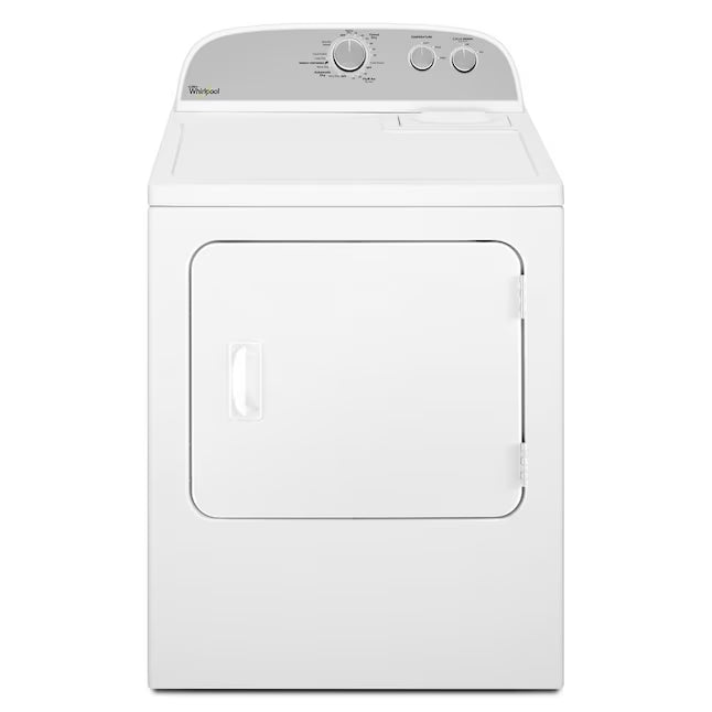 Whirlpool White Gas 7.0 Cu. Ft. Vented Dryer with Wrinkle Shield Option and AutoDry Drying System WGD4815EW - Scratch & Dent (Major)
