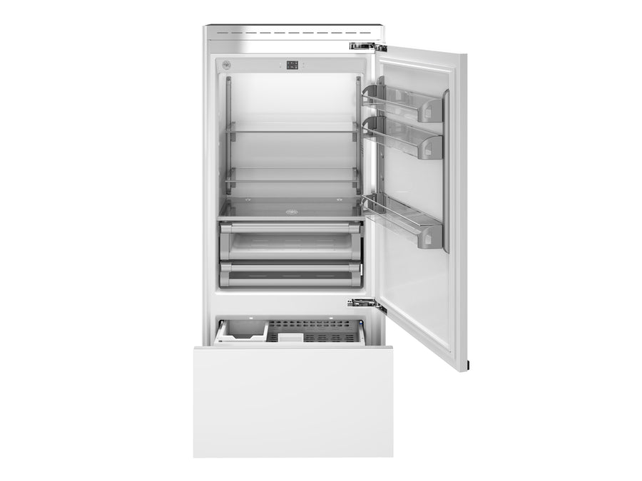 Bertazzoni Built-in Bottom Mount Refrigerator with Ice Maker 11113150 - REF36BMBIPRT - Open Box