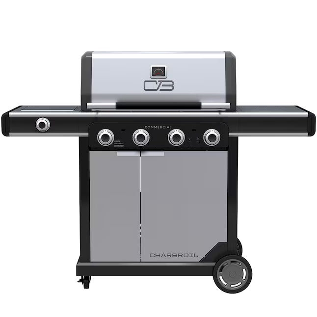 Charbroil® Commercial Series™ 4 Burner Gas Grill & Griddle in Stainless Steel 463263924 - Scratch & Dent (Moderate)