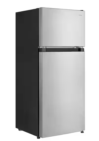 Vissani 4.5 cu. ft. 2-Door Mini Refrigerator in Platinum Steel with Freezer HVDR45PS - Open Box