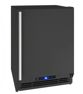 U-Line 21 Inch Compact Refrigerator with 2.1 cu. ft. Capacity, 2 Glass Shelves, Touch Pad Controls, Reversible Door, and Crescent Ice Maker UARI121-BS01A - Scratch & Dent (Moderate)