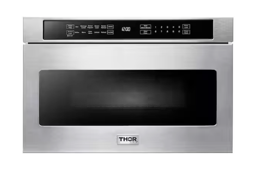 Thor 24 in. W 1.2 cu. ft. Built-In Microwave Drawer with Easy Touch Control in Stainless Steel TMD2401 - Scratch & Dent (Minor)