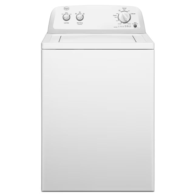 Roper 3.6 cu ft Agitator Top-Load Washer in White RTW4641BQ - Certified Refurbished and Amana 6.5 cu. ft. Electric Dryer with Automatic Cycles NED4600YQ - Certified Refurbished
