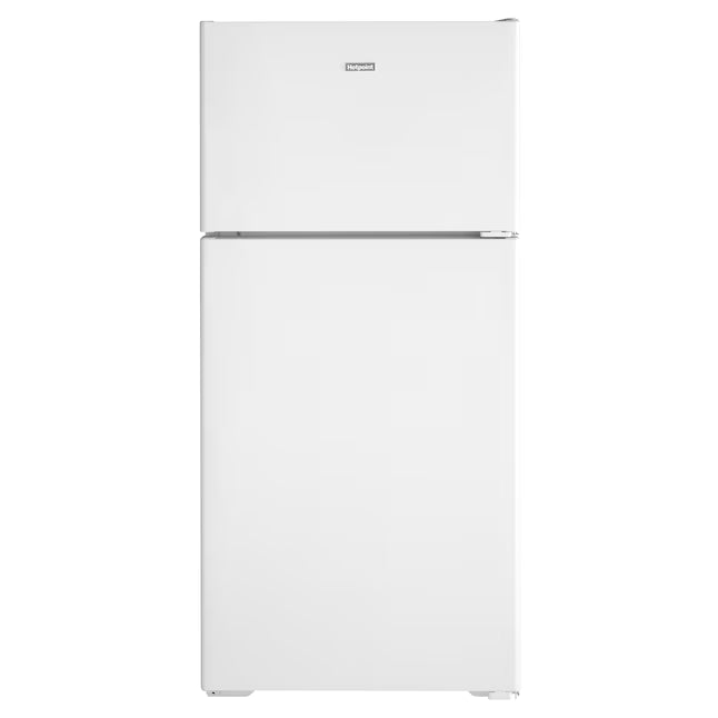 Hotpoint 15.6-cu ft Standard-Depth 28-in Wide Top-Freezer Refrigerator in White HPS16BTNRWW - Certified Refurbished