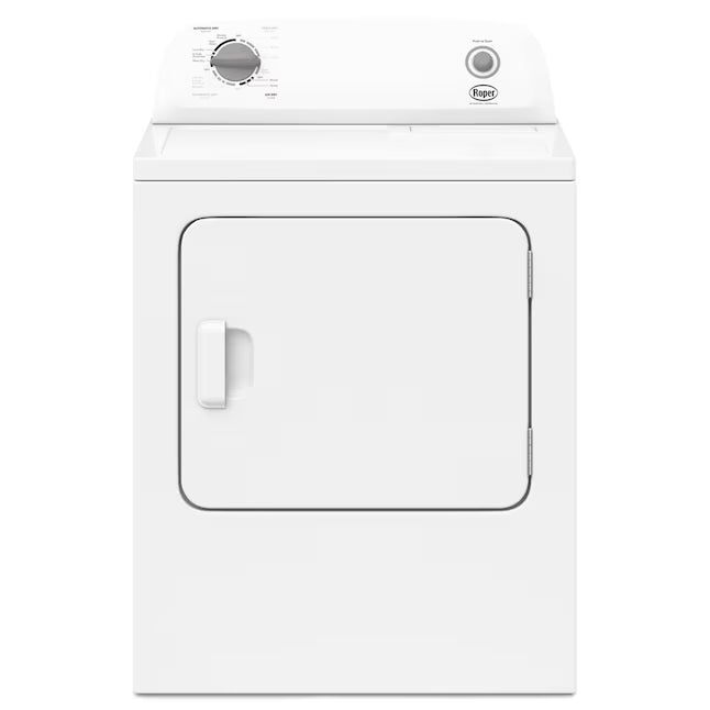 Roper by Whirlpool 6.7-cu ft Vented Electric Dryer in White RED3005TW - Scratch & Dent (Minor)