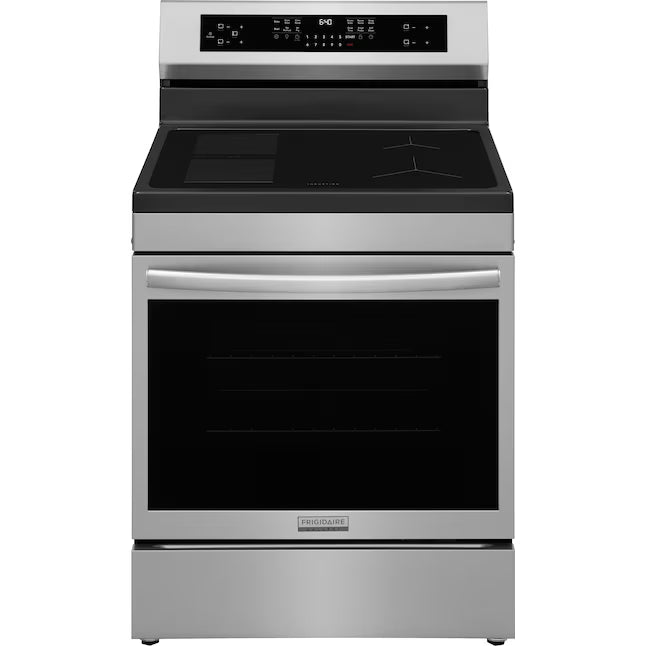 Frigidaire Gallery 30-in 4 Burners 5.3-cu ft , Air Fry Convection Oven Freestanding Single Induction Range in Stainless Steel GCRI3060BF - Scratch & Dent (Minor)