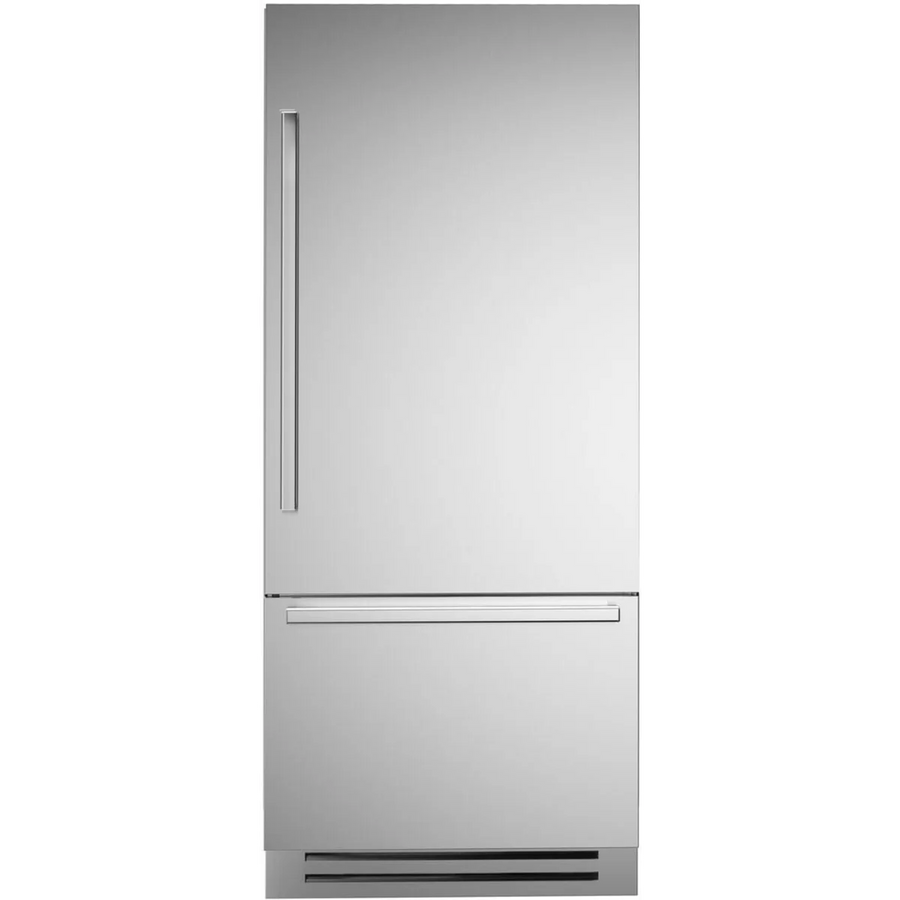 Bertazzoni Built-In Bottom Freezer Refrigerator with 19.6 Cu. Ft. Total Capacity, Touch-Controls, Lateral Airflow System, and Ice Maker REF36BMBIXRT - Scratch & Dent (Minor)