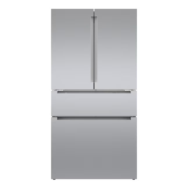 Bosch 800 Series 21 cu. ft. Smart Counter Depth 4-Door French Door Recessed Handle Refrigerator Stainless Steel, Ice and Water B36CL80ENS - Scratch & Dent (Moderate)
