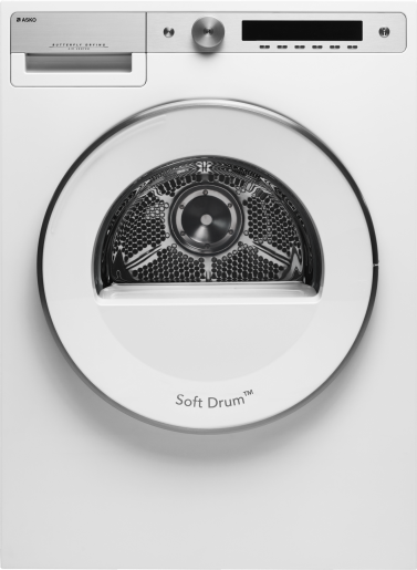 ASKO 24 Inch White Freestanding Front Load Vented Dryer with 5.1 cu. ft. Capacity, 15 Dry Cycles, Airing, Anti-Crease, Auto Synthetic, Line Concept™, Multi Filter System™, and Sensi Dry™ T611VU.W - Open Box