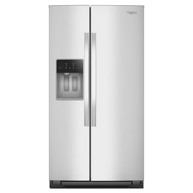Whirlpool 20.85 Cu. Ft. Side-by-Side Counter-Depth Refrigerator with In-Door Ice & Water in Stainless Steel 22132SD131 - WRSC6536RZ - Scratch & Dent (Minor)