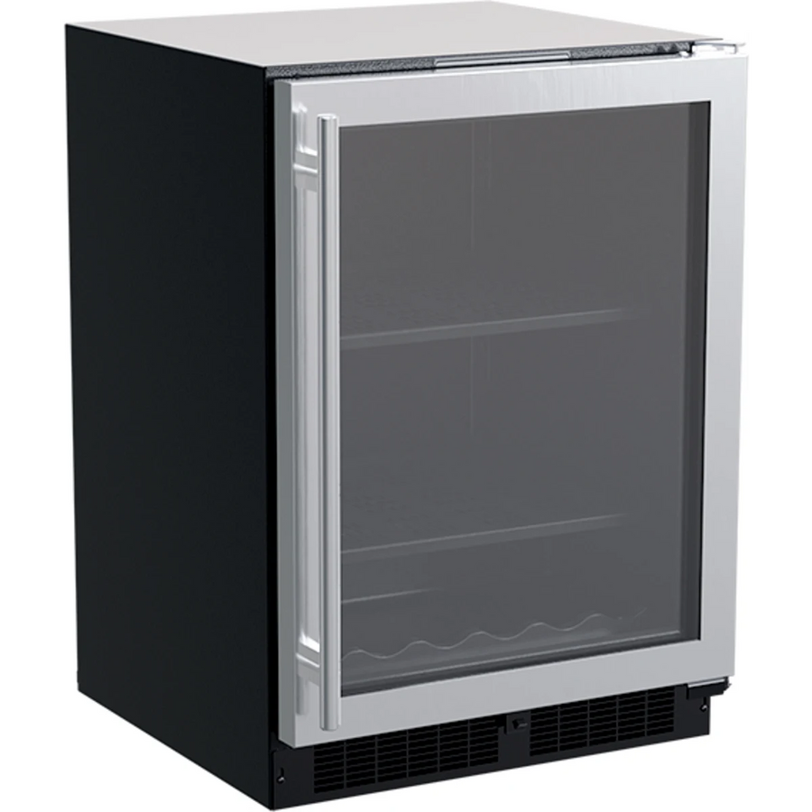 Marvel 24 Inch Built-In Undercounter Beverage Center with 6 Bottle/190 Can Capacity, Dynamic Cooling Technology, Digital Controls, Reversible Door, and ENERGY STAR® Certified MLBV124SG01A - Open Box