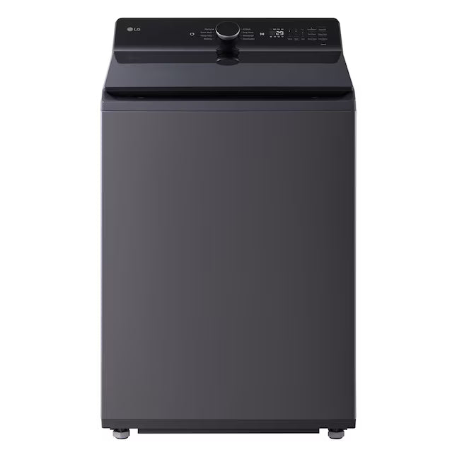 LG Impeller Extra Large 5.5-cu ft Top-Load Washer in Matte Black WT8400CB - Open Box and LG 7.3-cu ft Vented Gas Dryer in Matte Black DLG8401BE - Scratch & Dent (Minor)