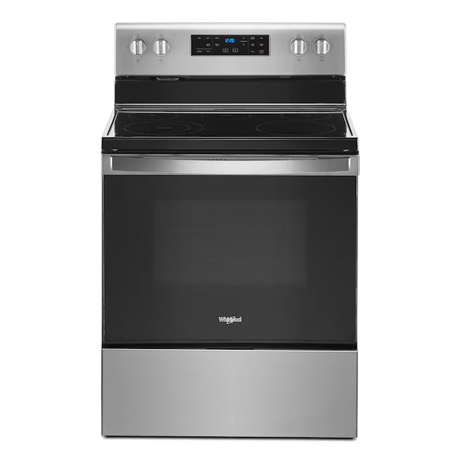 Whirlpool 5.3 cu. ft. Electric Range with 5 Burner Elements and Frozen Bake Technology in Stainless Steel 05CR74 - WFE525S0JS - Scratch & Dent (Minor)