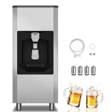Hooure 22.2in.Freestanding Commercial Ice Maker Bin 200lbs.Storage 0lbs./24 H Stainless Steel Ice Maker Full Size Cubes, Crusher AD156BTHD - Scratch & Dent (Minor)