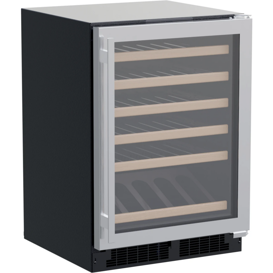 Marvel 24 Inch Wine Cooler with 45 Bottle Capacity, 6 Wine Racks, Glass Door, LED Light, and Electronic Controls MLWC324-SG01A - Scratch & Dent (Minor)