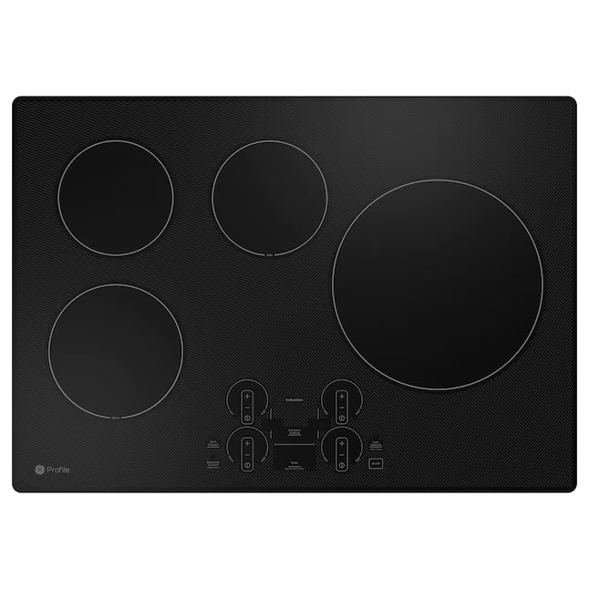 GE Profile 30 in. 4 Burner Element Smart Smooth Induction Touch Control Cooktop in Black PHP7030DTBB - Open Box