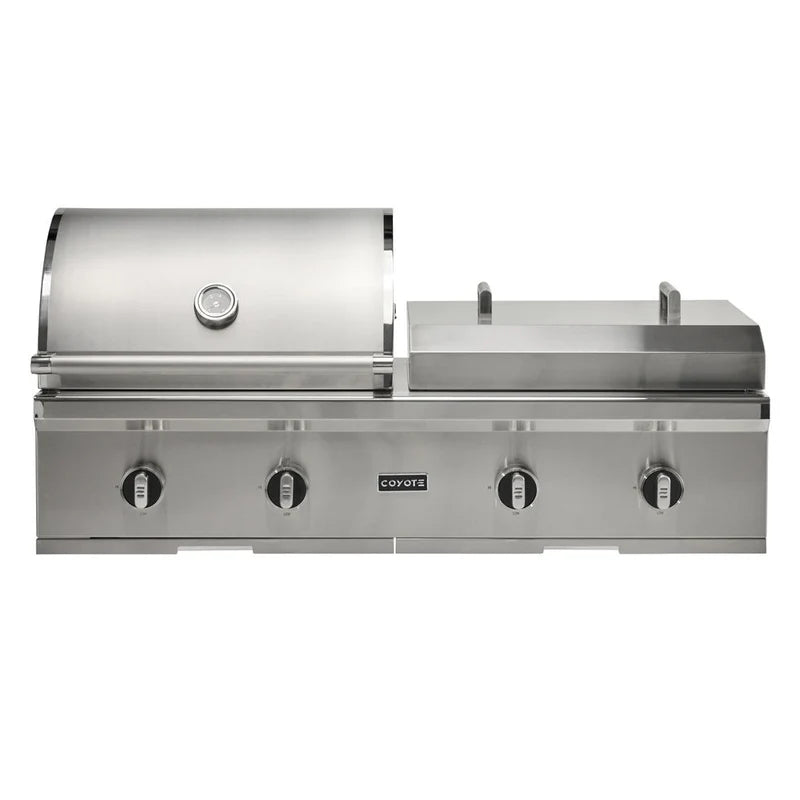 Coyote 50-in Built-In Propane Grill / Flat Top Combo C3CO50LP - Scratch & Dent (Moderate)
