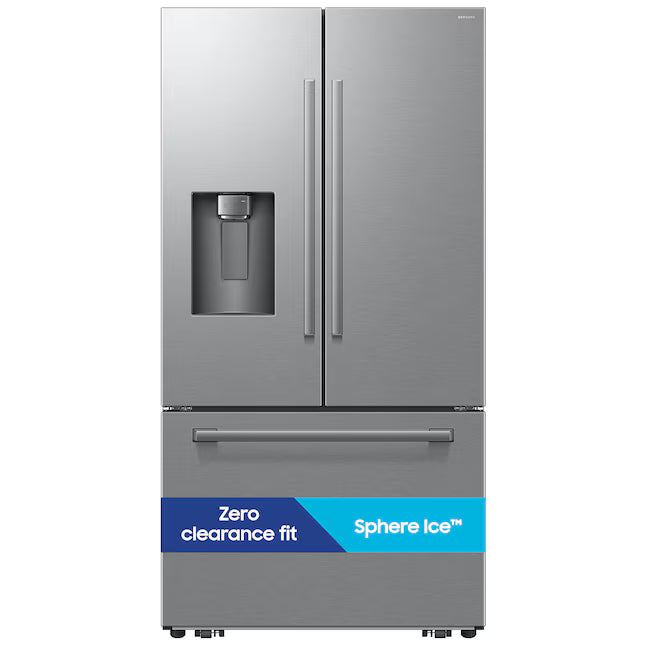 Samsung 36 in. 29 cu. ft. Standard Depth 3-Door French Door Refrigerator in Stainless Steel w/Zero Clearance and Dual Ice Maker RF70H30GER - Scratch & Dent (Minor)