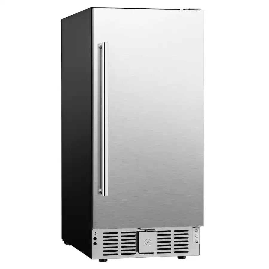 SIMZLIFE 130-Can Single Zone Beverage Fridge 15 in. Built-in Design in Stainless Steel RU-03 - Scratch & Dent (Minor)