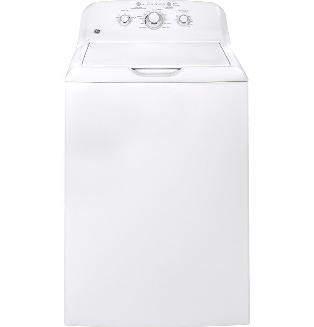 GE® 3.8 cu. ft. Capacity Washer with Stainless Steel Basket in White GTW330ASKWW - Scratch & Dent (Moderate) and GE® 7.2 cu. ft. Capacity Aluminized Alloy Drum Electric Dryer 16228 - GTD33EASKWW - Scratch & Dent (Minor)