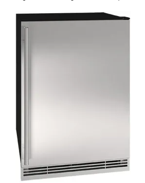 U-Line 24 Inch Compact Refrigerator-Freezer with 5.7 Cu Ft. Capacity, 3-Removable Tempered Glass Shelves, and Digital Touch Pad Control UHRF124-SS01A - Open Box