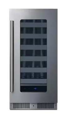 Summit Shallow Depth 15 in. Single Zone 18-Wine Bottle Beverage and Wine Cooler in Stainless Steel SDHW1532 - New in Box