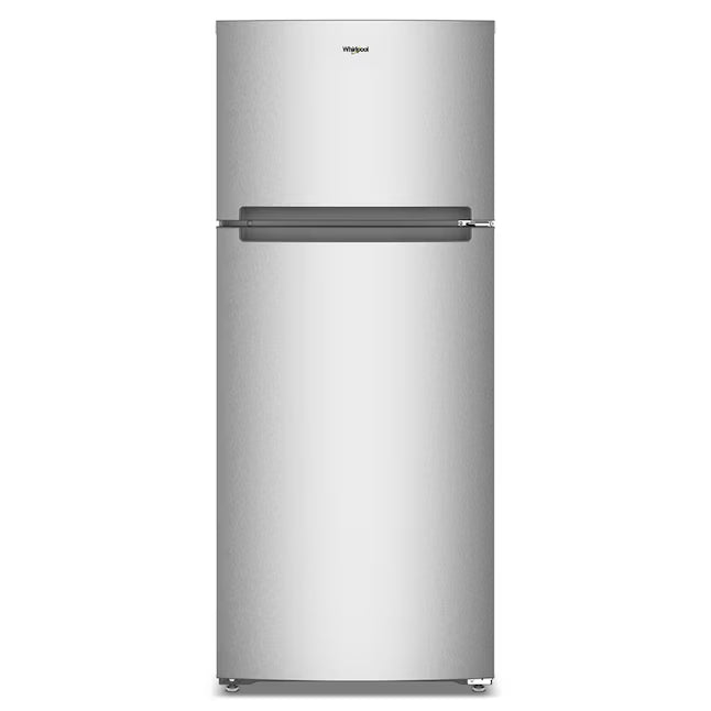 Whirlpool 28 in. 18 cu. ft. Freestanding Top Freezer Refrigerator in Fingerprint-Resistant Stainless with Total Coverage Cooling WRTX5118TZ - Scratch & Dent (Minor)