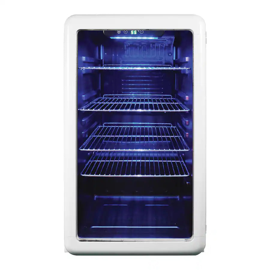 Magic Chef 3.4 cu. ft. Retro Beverage Cooler, in White MCB34CHW - New in Box