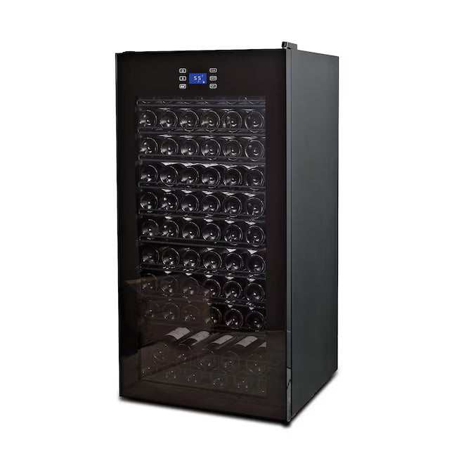 Wine Enthusiast Classic 92-bottle Single-Zone Free-Standing Wine Cellar in Black 269 01 92 03 - Open Box