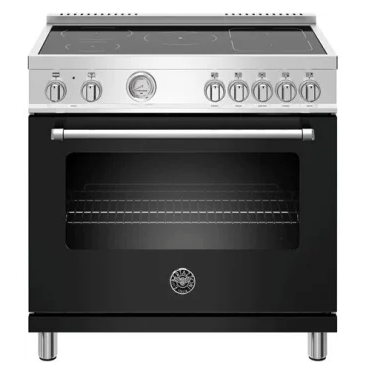 Bertazzoni Master Series 5.9 Cu. Ft. Freestanding Electric Induction Range with Power Bridge Zone in Black MAST365INMNEE - Open Box