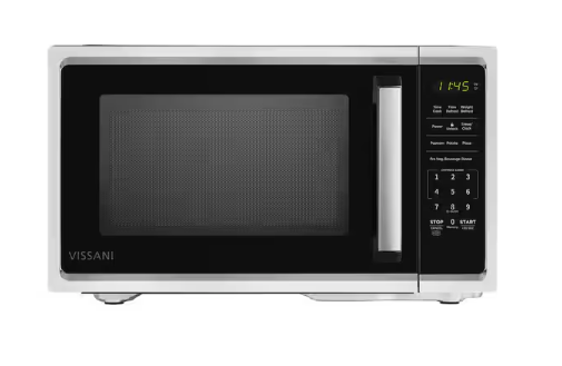 Vissani 0.9 cu. ft. 900-Watt Countertop Microwave in Stainless Steel EM0P02A2KJCL - Scratch & Dent (Minor)