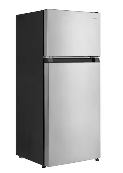 Vissani 4.5 cu. ft. 2-Door Mini Refrigerator in Platinum Steel with Freezer S155 - HVDR45PS - Scratch & Dent (Minor)