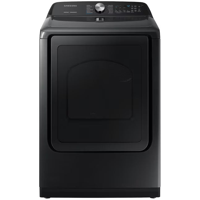 Samsung Black Stainless Steel Electric 7.4 Cu. Ft. Dryer with Steam Sanitize DVE50R5400V - Certified Refurbished