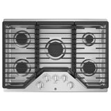 GE® 30" Built-In Gas Cooktop with 5 Burners and Dishwasher Safe Grates GE9897 - JGP5030SLSS - New In Box