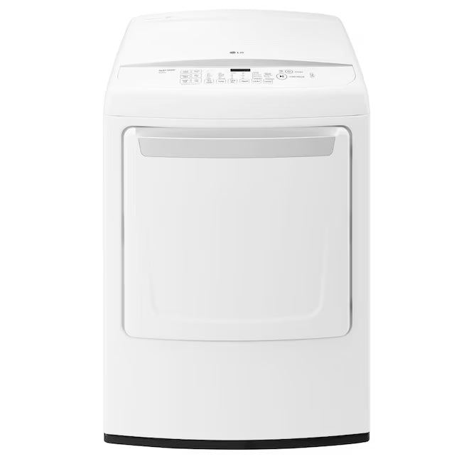 LG 7.3 cu. ft. Ultra Large Capacity High Efficiency Front Control Dryer 25SD82 - DLE1501W - Scratch & Dent (Moderate)