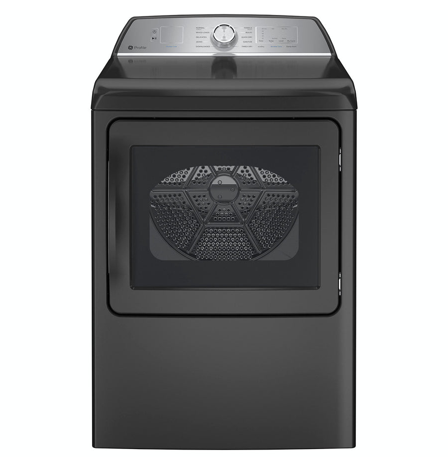 GE Profile™ ENERGY STAR® 5.0 cu. ft. Capacity Washer with Smarter Wash Technology and FlexDispense™ PTW600BPRDG - New in Box and GE Profile ENERGY STAR 7.4 cu. ft. Electric Dryer with 120 ft. Venting in Diamond Gray GE9874E - PTD60EBPRDG - New in Box