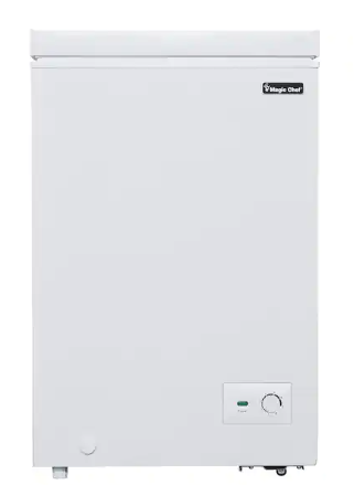 Magic Chef 3.5 cu. ft. Manual Defrost Chest Freezer in White 251311SD937 - HMCF35W5 - Scratch & Dent (Moderate)