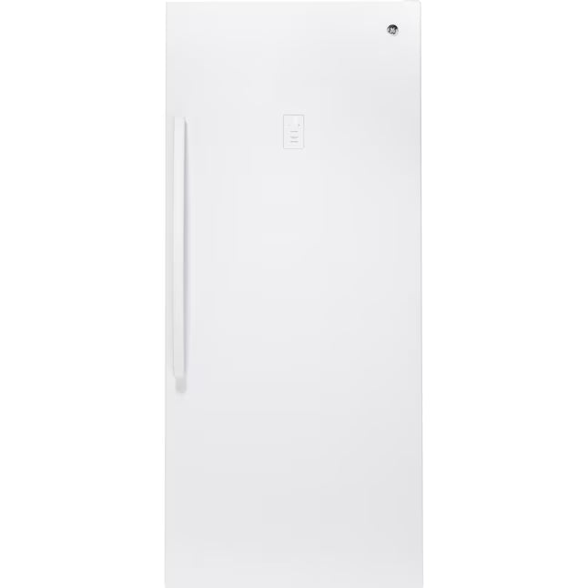 GE Garage Ready 21.3 cu. ft. Frost Free Defrost Upright Freezer in White 30133SD115 - FUF21DLRWW - Scratch & Dent (Minor)