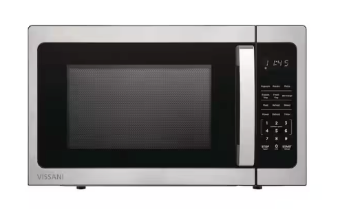Vissani 1.5 cu. ft. Electric 1000-Watt Countertop Microwave in Stainless Steel with 6-Heating Functions C42PXP05 - New in Box