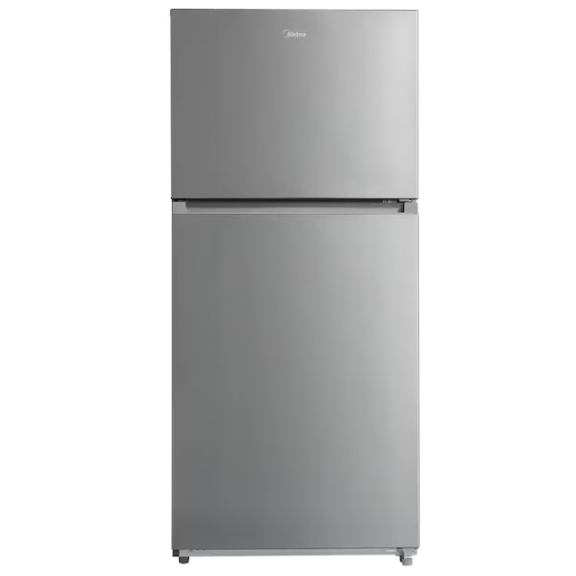 Midea 18 Cu. Ft. Stainless Garage Ready Top Freezer Refrigerator in Stainless Steel 22231SD328 - MRT18D3BST - Scratch & Dent (Major)